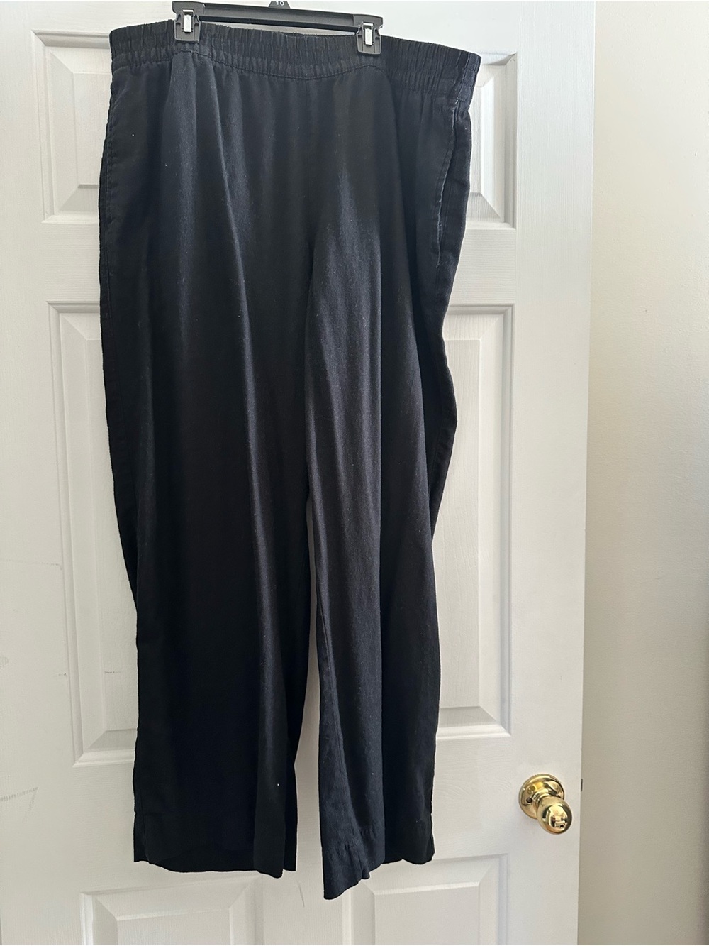 Old Navy Women’s Black Linen Blend Wide Leg Pants